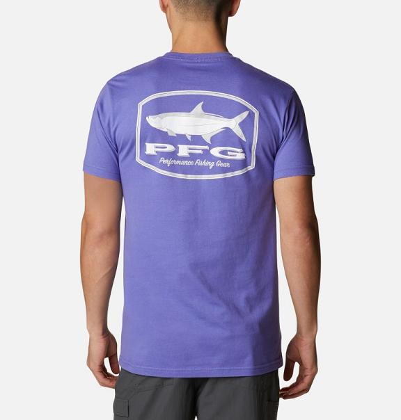 Columbia PFG T-Shirt Purple For Men's NZ96378 New Zealand